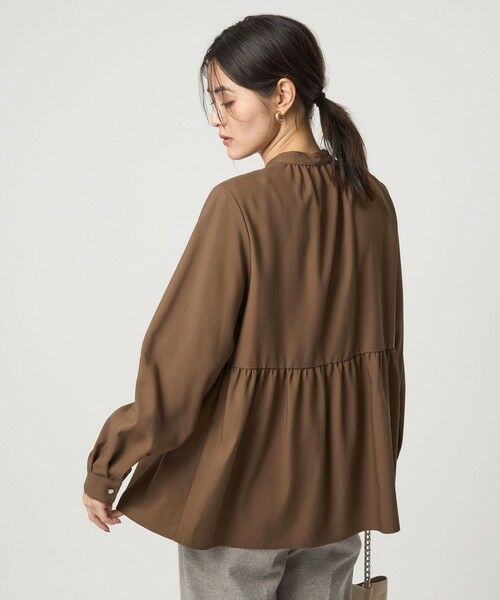 green label relaxing / グリーンレーベル リラクシング シャツ・ブラウス | スタンドカラー ペプラム ブラウス | 詳細9