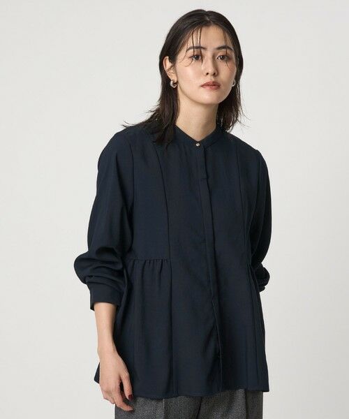 green label relaxing / グリーンレーベル リラクシング シャツ・ブラウス | スタンドカラー ペプラム ブラウス | 詳細13