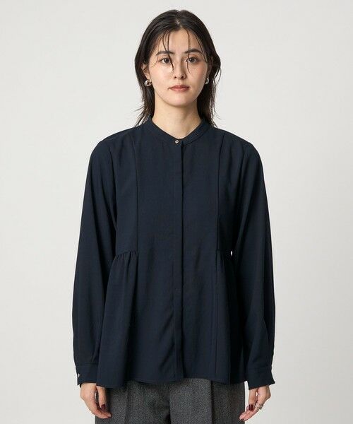 green label relaxing / グリーンレーベル リラクシング シャツ・ブラウス | スタンドカラー ペプラム ブラウス | 詳細18