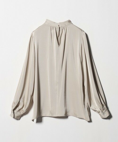 green label relaxing / グリーンレーベル リラクシング シャツ・ブラウス | サテン スタンドネック ギャザー ブラウス | 詳細11