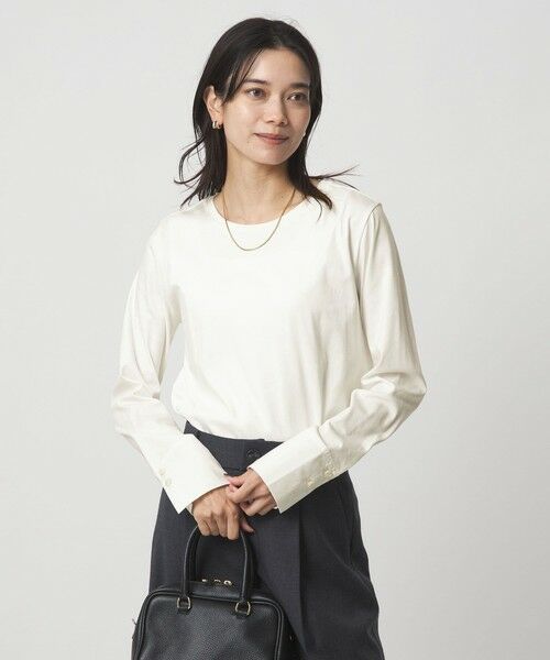 green label relaxing / グリーンレーベル リラクシング カットソー | ドッキング カフス ロングスリーブ プルオーバー カットソー | 詳細1