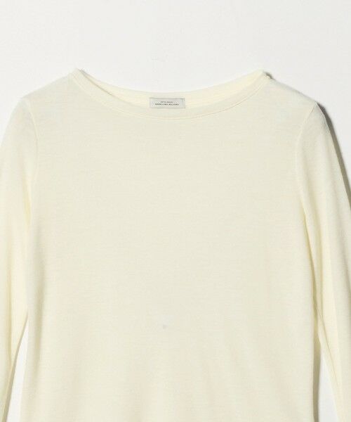 green label relaxing / グリーンレーベル リラクシング カットソー | ウール フライス クルーネック カットソー オフホワイト ウォッシャブル | 詳細13
