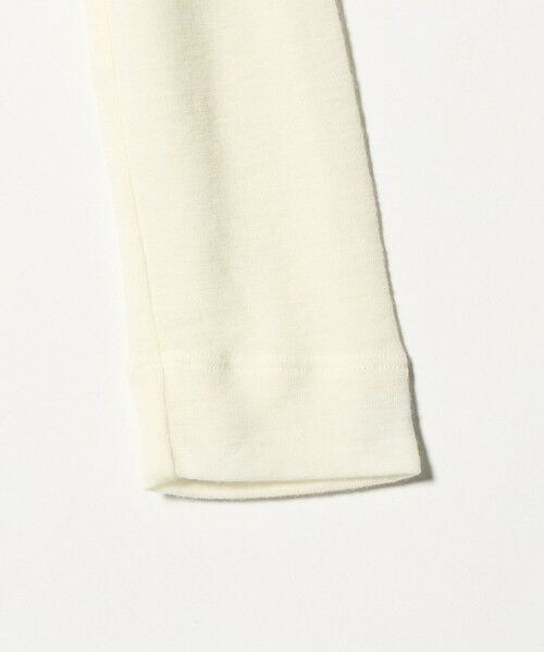 green label relaxing / グリーンレーベル リラクシング カットソー | ウール フライス クルーネック カットソー オフホワイト ウォッシャブル | 詳細14