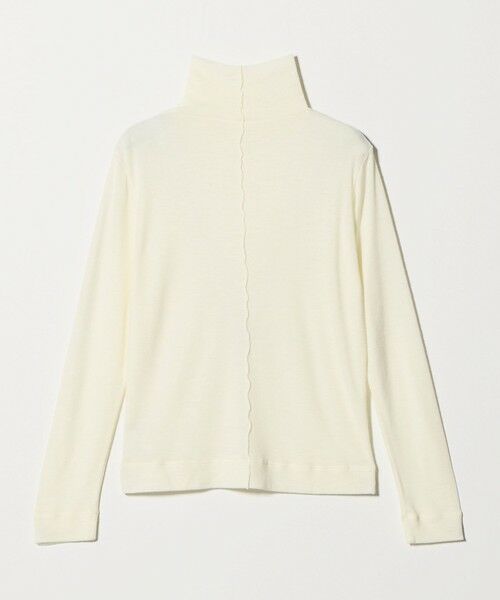 green label relaxing / グリーンレーベル リラクシング カットソー | ウール フライス タートルネック カットソー オフホワイト ライトブルー ウォッシャブル | 詳細5