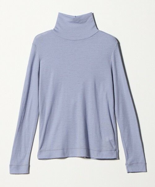 green label relaxing / グリーンレーベル リラクシング カットソー | ウール フライス タートルネック カットソー オフホワイト ライトブルー ウォッシャブル | 詳細16