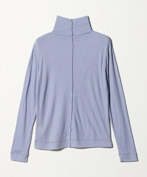 green label relaxing / グリーンレーベル リラクシング カットソー | ウール フライス タートルネック カットソー オフホワイト ライトブルー ウォッシャブル | 詳細17