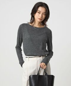 green label relaxing / グリーンレーベル リラクシング カットソー | ウール フライス クルーネック カットソー  ウォッシャブル