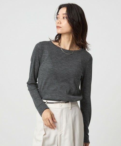 green label relaxing / グリーンレーベル リラクシング カットソー | ウール フライス クルーネック カットソー  ウォッシャブル | 詳細9