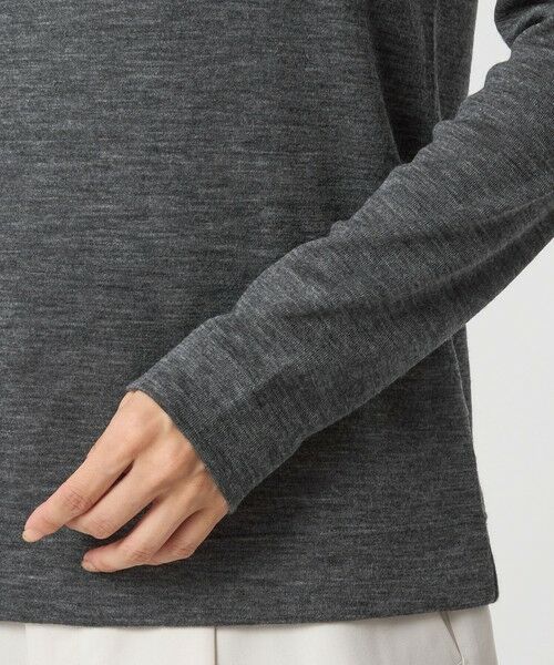 green label relaxing / グリーンレーベル リラクシング カットソー | ウール フライス クルーネック カットソー  ウォッシャブル | 詳細16