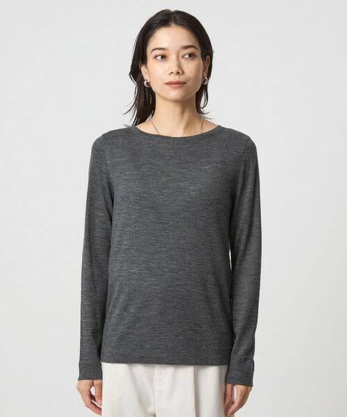 green label relaxing / グリーンレーベル リラクシング カットソー | ウール フライス クルーネック カットソー  ウォッシャブル | 詳細12