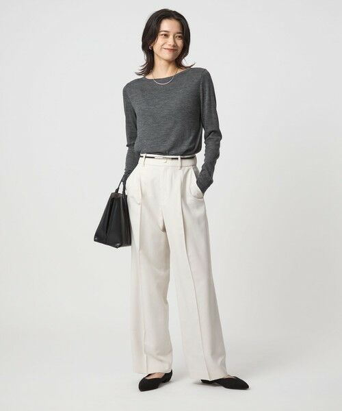 green label relaxing / グリーンレーベル リラクシング カットソー | ウール フライス クルーネック カットソー  ウォッシャブル | 詳細10