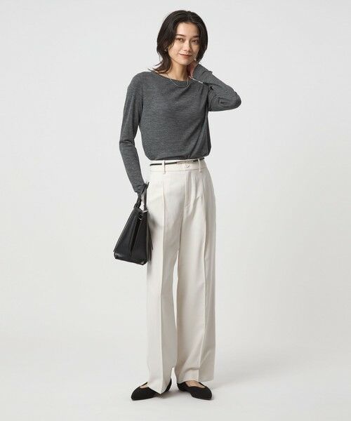 green label relaxing / グリーンレーベル リラクシング カットソー | ウール フライス クルーネック カットソー  ウォッシャブル | 詳細11