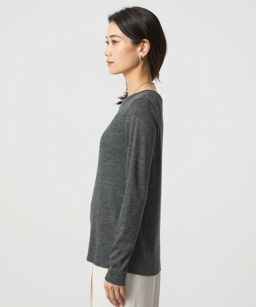 green label relaxing / グリーンレーベル リラクシング カットソー | ウール フライス クルーネック カットソー  ウォッシャブル | 詳細13