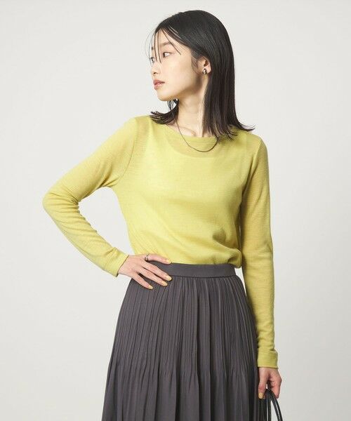 green label relaxing / グリーンレーベル リラクシング カットソー | ウール フライス クルーネック カットソー  ウォッシャブル | 詳細24
