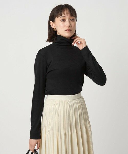 green label relaxing / グリーンレーベル リラクシング カットソー | ウール フライス タートルネック カットソー ウォッシャブル | 詳細1