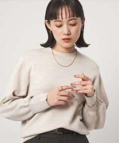 green label relaxing / グリーンレーベル リラクシング ニット・セーター | ウール スムース ボトルネック フォルム ニット プルオーバー ウォッシャブル