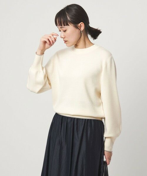 green label relaxing / グリーンレーベル リラクシング ニット・セーター | ウール スムース ボトルネック フォルム ニット プルオーバー ウォッシャブル | 詳細2