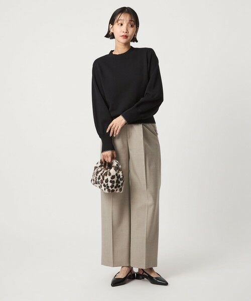 green label relaxing / グリーンレーベル リラクシング ニット・セーター | ウール スムース ボトルネック フォルム ニット プルオーバー ウォッシャブル | 詳細7