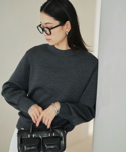 green label relaxing / グリーンレーベル リラクシング ニット・セーター | ウール スムース ボトルネック フォルム ニット プルオーバー ウォッシャブル | 詳細9