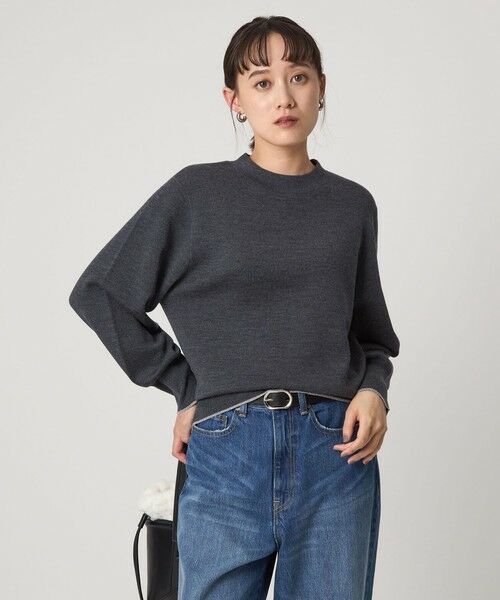 green label relaxing / グリーンレーベル リラクシング ニット・セーター | ウール スムース ボトルネック フォルム ニット プルオーバー ウォッシャブル | 詳細19