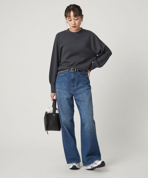 green label relaxing / グリーンレーベル リラクシング ニット・セーター | ウール スムース ボトルネック フォルム ニット プルオーバー ウォッシャブル | 詳細21