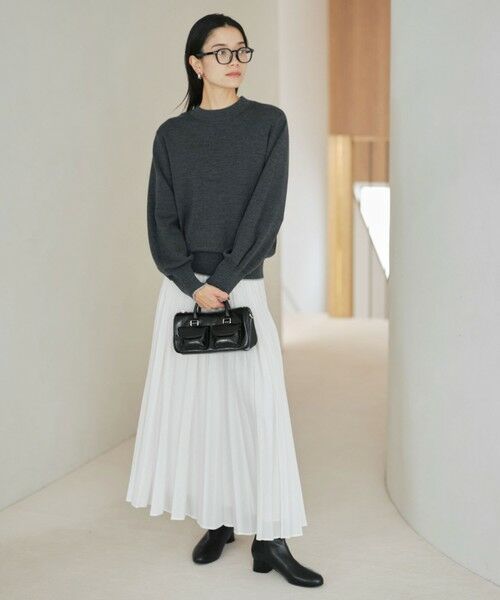 green label relaxing / グリーンレーベル リラクシング ニット・セーター | ウール スムース ボトルネック フォルム ニット プルオーバー ウォッシャブル | 詳細11