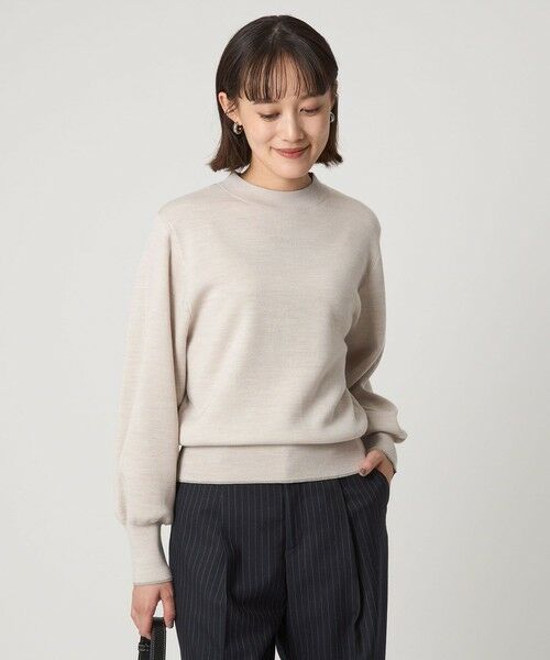 green label relaxing / グリーンレーベル リラクシング ニット・セーター | ウール スムース ボトルネック フォルム ニット プルオーバー ウォッシャブル | 詳細22