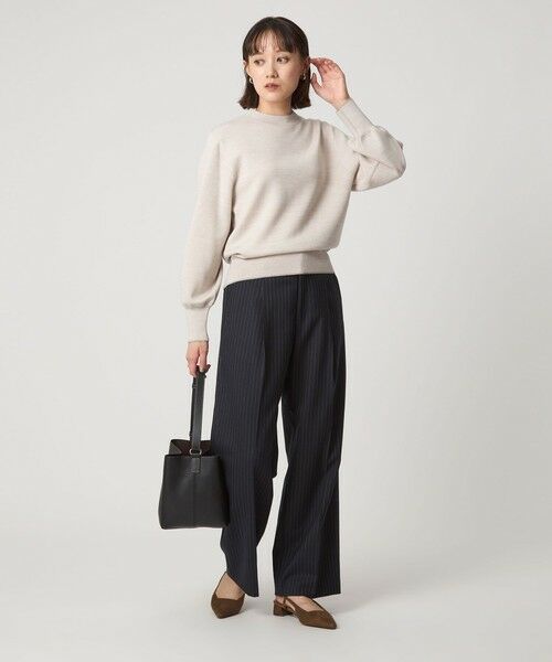 green label relaxing / グリーンレーベル リラクシング ニット・セーター | ウール スムース ボトルネック フォルム ニット プルオーバー ウォッシャブル | 詳細23