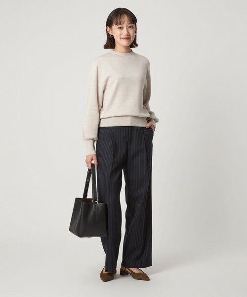 green label relaxing / グリーンレーベル リラクシング ニット・セーター | ウール スムース ボトルネック フォルム ニット プルオーバー ウォッシャブル | 詳細24