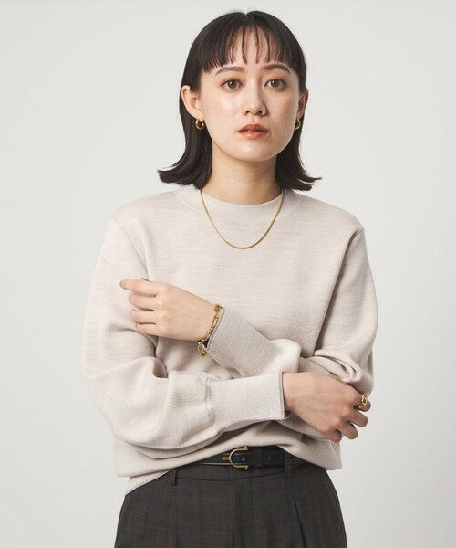green label relaxing / グリーンレーベル リラクシング ニット・セーター | ウール スムース ボトルネック フォルム ニット プルオーバー ウォッシャブル | 詳細16