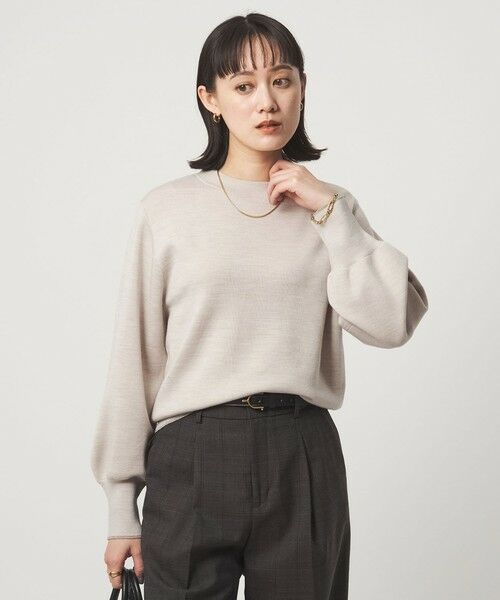 green label relaxing / グリーンレーベル リラクシング ニット・セーター | ウール スムース ボトルネック フォルム ニット プルオーバー ウォッシャブル | 詳細17
