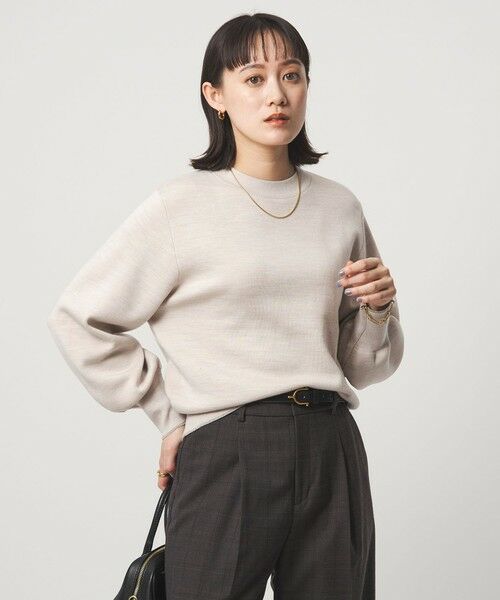 green label relaxing / グリーンレーベル リラクシング ニット・セーター | ウール スムース ボトルネック フォルム ニット プルオーバー ウォッシャブル | 詳細18