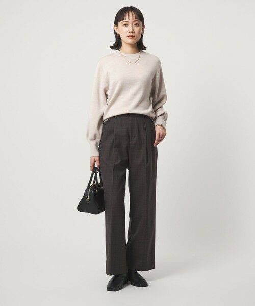 green label relaxing / グリーンレーベル リラクシング ニット・セーター | ウール スムース ボトルネック フォルム ニット プルオーバー ウォッシャブル | 詳細19