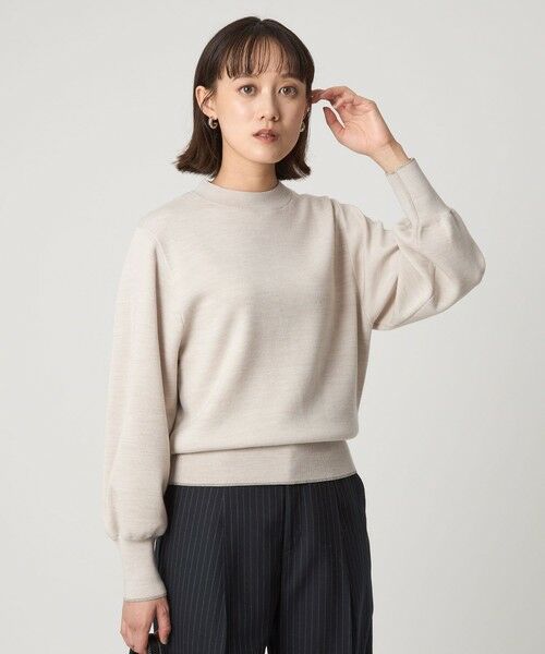 green label relaxing / グリーンレーベル リラクシング ニット・セーター | ウール スムース ボトルネック フォルム ニット プルオーバー ウォッシャブル | 詳細21