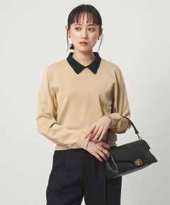 green label relaxing / グリーンレーベル リラクシング ニット・セーター | 襟付き ロングスリーブ プルオーバー ニット ウォッシャブル