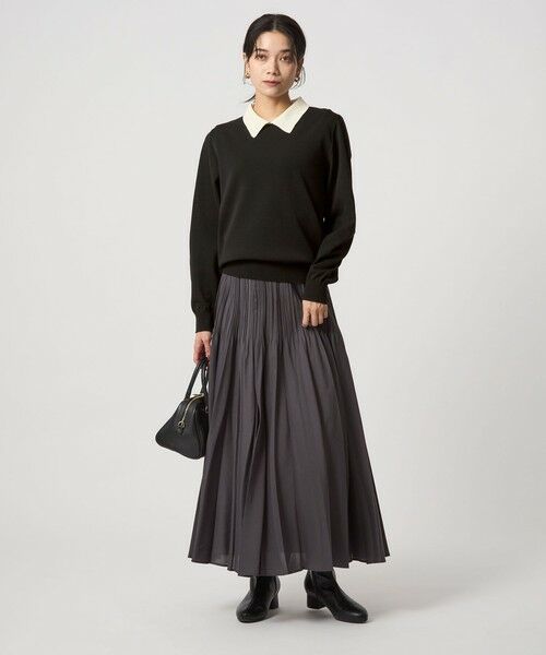 green label relaxing / グリーンレーベル リラクシング ニット・セーター | 襟付き ロングスリーブ プルオーバー ニット ウォッシャブル | 詳細3