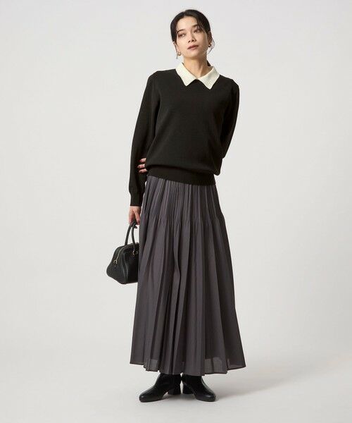 green label relaxing / グリーンレーベル リラクシング ニット・セーター | 襟付き ロングスリーブ プルオーバー ニット ウォッシャブル | 詳細4