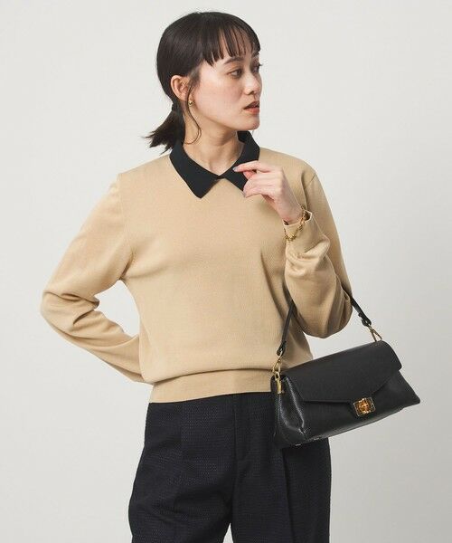 green label relaxing / グリーンレーベル リラクシング ニット・セーター | 襟付き ロングスリーブ プルオーバー ニット ウォッシャブル | 詳細10