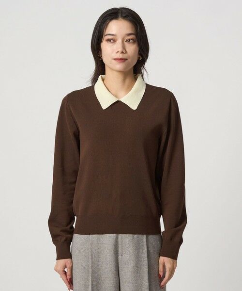 green label relaxing / グリーンレーベル リラクシング ニット・セーター | 襟付き ロングスリーブ プルオーバー ニット ウォッシャブル | 詳細17