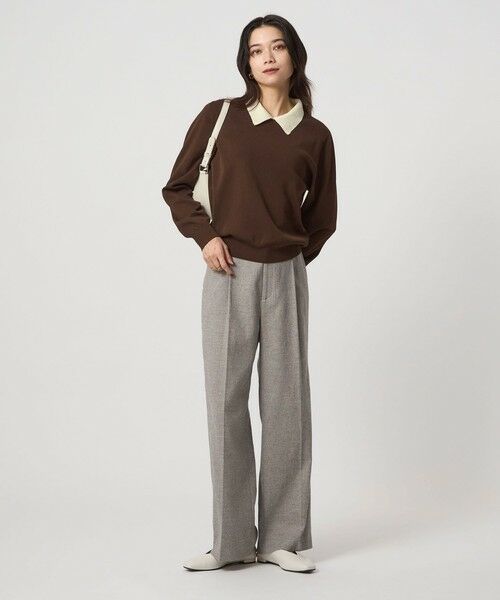 green label relaxing / グリーンレーベル リラクシング ニット・セーター | 襟付き ロングスリーブ プルオーバー ニット ウォッシャブル | 詳細16