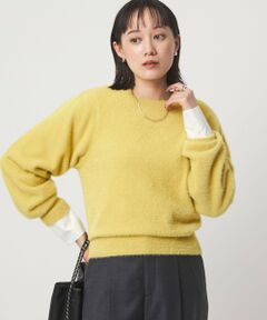 green label relaxing / グリーンレーベル リラクシング ニット・セーター | フラッフ フェザーヤーン ロングスリーブ ニット プルオーバー