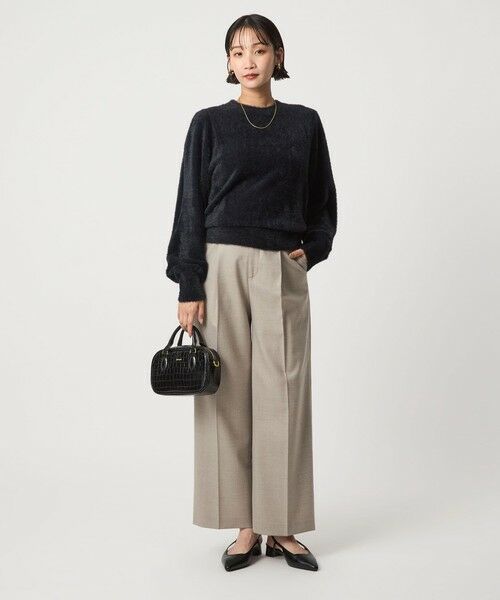 green label relaxing / グリーンレーベル リラクシング ニット・セーター | フラッフ フェザーヤーン ロングスリーブ ニット プルオーバー | 詳細7