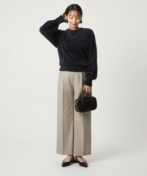 green label relaxing / グリーンレーベル リラクシング ニット・セーター | フラッフ フェザーヤーン ロングスリーブ ニット プルオーバー | 詳細9