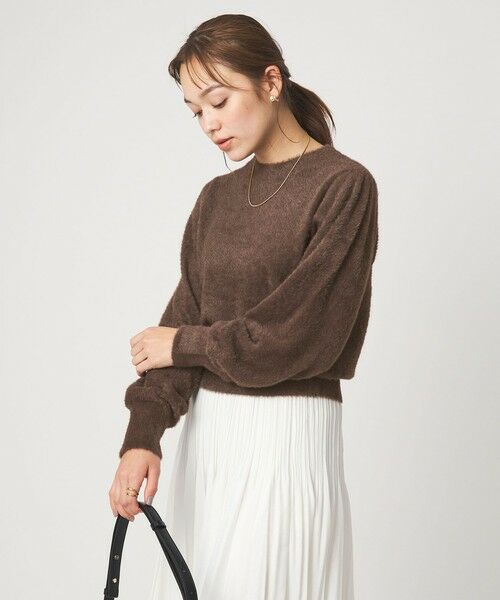 green label relaxing/グリーンレーベル リラクシング フラッフ フェザーヤーン ロングスリーブ ニット プルオーバー DK. BROWN FREE green label relaxing/グリーンレーベル リラクシング フラッフ フェザーヤーン ロングスリーブ ニット プルオーバー DK. BROWN FREE