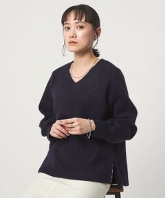 green label relaxing / グリーンレーベル リラクシング ニット・セーター | FOXブレンド フォルム Vネック ニット プルオーバー