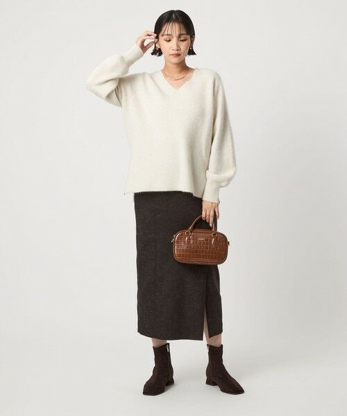 green label relaxing / グリーンレーベル リラクシング ニット・セーター | FOXブレンド フォルム Vネック ニット プルオーバー | 詳細13