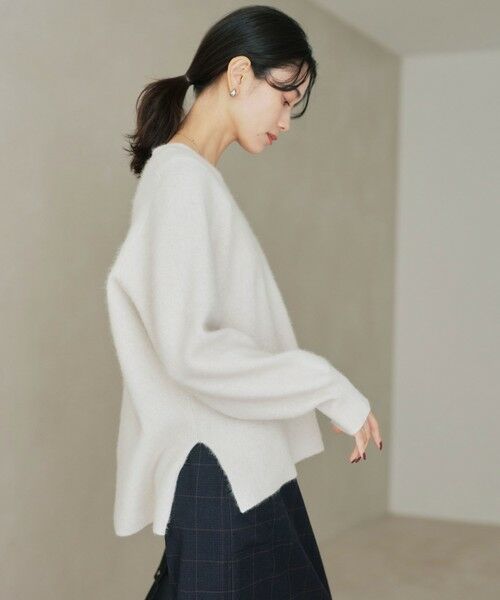 green label relaxing / グリーンレーベル リラクシング ニット・セーター | FOXブレンド フォルム Vネック ニット プルオーバー | 詳細2