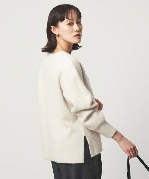 green label relaxing / グリーンレーベル リラクシング ニット・セーター | FOXブレンド フォルム Vネック ニット プルオーバー | 詳細8