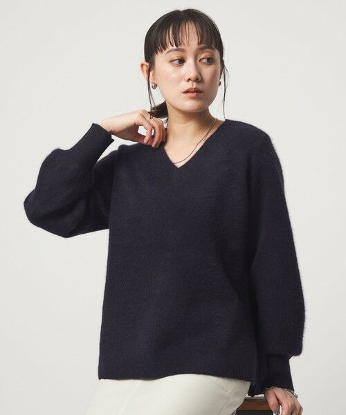 green label relaxing / グリーンレーベル リラクシング ニット・セーター | FOXブレンド フォルム Vネック ニット プルオーバー | 詳細24