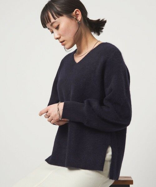 green label relaxing / グリーンレーベル リラクシング ニット・セーター | FOXブレンド フォルム Vネック ニット プルオーバー | 詳細25